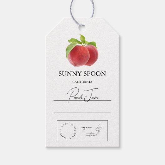 Peach Hang Label Cadeaulabel (Voorkant)
