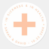 Peach Hangover Kit In Ziekte en in Gezondheidskrui Ronde Sticker (Voorkant)