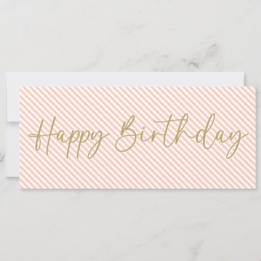 Peach Happy Birthday Cadeaubon Kaart (Achterkant)