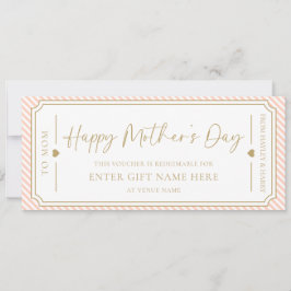 Peach Happy Moederdag cadeaubon Kaart
