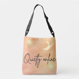 Peach haze and cloud cream AI art  Crossbody Tas