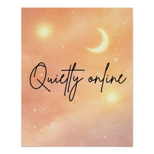 Peach haze and cloud cream AI art  Perfect Poster (Voorkant)