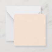 Peach Heart Bunny Baby shower Dank u Notecards Notitiekaartje (Achterkant)