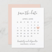 Peach Heart Calender Budget Weddenschap Save the D (Voorkant / Achterkant)