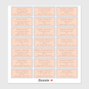 Peach Herfst Baby shower Gastadres Sticker