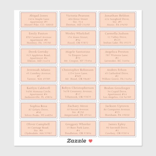 Peach  Herfst Baby shower Gastadres Sticker (Vel)