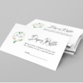 Peach Het is een meisje luier Raffle Baby shower Informatiekaartje