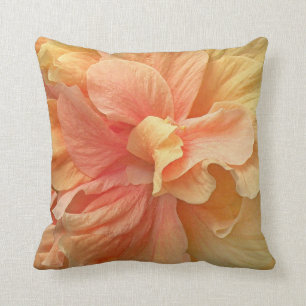 Peach Hibiscus American Mojo Accent Pillow Kussen