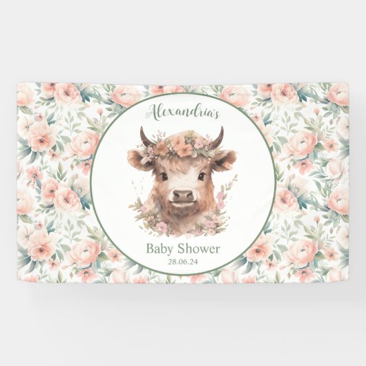 Peach Highland Koe Banner (Horizontaal)