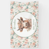 Peach Highland Koe Banner (Verticaal)