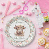 Peach Highland Koe Papier Bord (Feest)