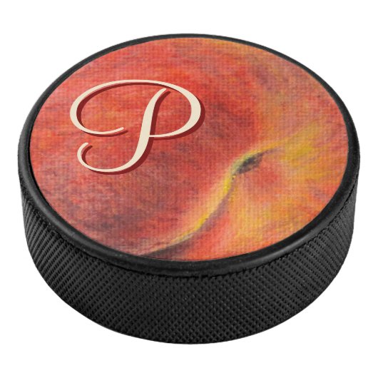 Peach Hockey Puck (3/4)