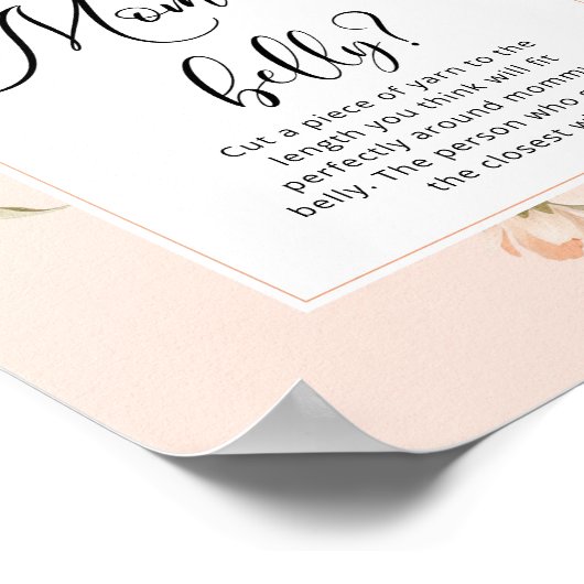 Peach hoe groot is mama's buik spel poster (Hoek)