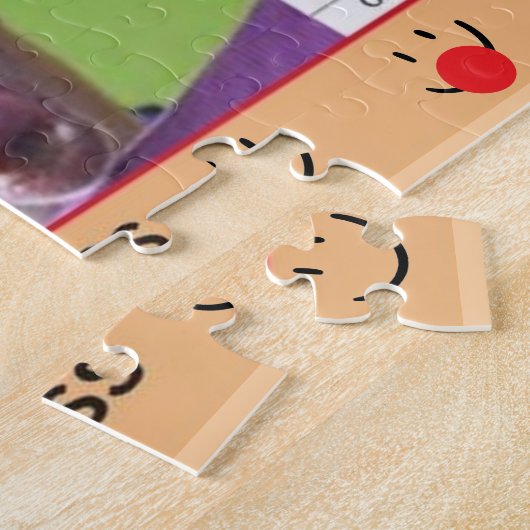 Peach hond educatieve puzzel om kinder slimmer te  (Zijkant)