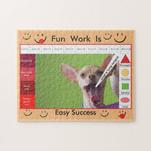 Peach hond educatieve puzzel om kinder slimmer te 