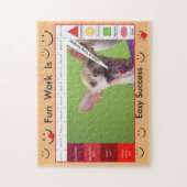 Peach hond educatieve puzzel om kinder slimmer te  (Verticaal)