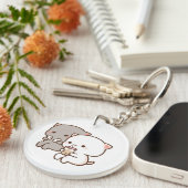 Peach houdt van Goma door koppels emotie Sleutelhanger (Voorkant Rechts)