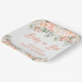 Peach Ivory Beige Neutraal Baby shower Papieren Bordje (Gebogen)