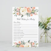 Peach Ivory Floral well wil Baby shower (Staand voorkant)