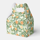 Peach Ivory Wedding  Roos Bedankdoosjes (Achterkant)