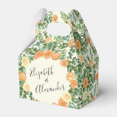 Peach Ivory Wedding Roos Bedankdoosjes (Voorkant Zijde)