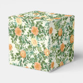 Peach Ivory Wedding Roos Bedankdoosjes (Achterkant)