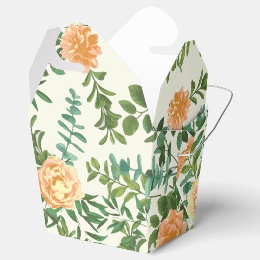 Peach Ivory Wedding  Roos Bedankdoosjes (Geopend)