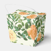 Peach Ivory Wedding  Roos Bedankdoosjes (Achterkant)