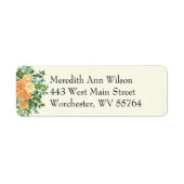 Peach Ivory Wedding  Roos Etiket (Voorkant)