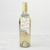 Peach Ivory Wedding Roos Flessenhanger (Op fles)