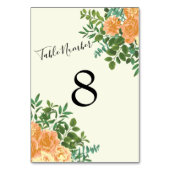 Peach Ivory Wedding  Roos Kaart (Achterkant)