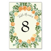 Peach Ivory Wedding  Roos Kaart (Voorkant)