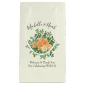 Peach Ivory Wedding  Roos Klein Cadeauzakje (Voorkant)