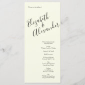 Peach Ivory Wedding Roos Menu (Voorkant)
