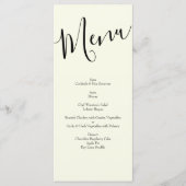 Peach Ivory Wedding  Roos Menu (Voorkant)