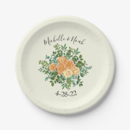 Peach Ivory Wedding  Roos Papieren Bordje