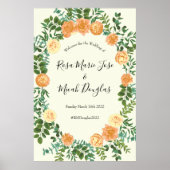 Peach Ivory Wedding Roos Poster (Voorkant)