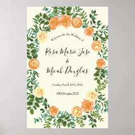 Peach Ivory Wedding  Roos Poster