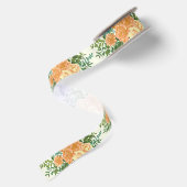 Peach Ivory Wedding Roos Satijnen Lint (Achterkant)