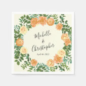 Peach Ivory Wedding  Roos Servet (Voorkant)