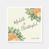 Peach Ivory Wedding  Roos Servet (Voorkant)