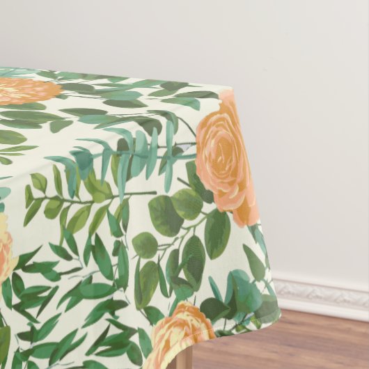 Peach Ivory Wedding  Roos Tafelkleed (Voorbeeld)