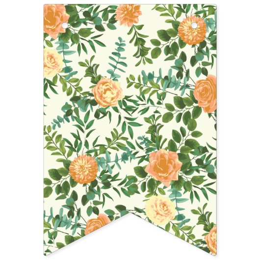 Peach Ivory Wedding  Roos Vlaggetjes (Tweede vlag)