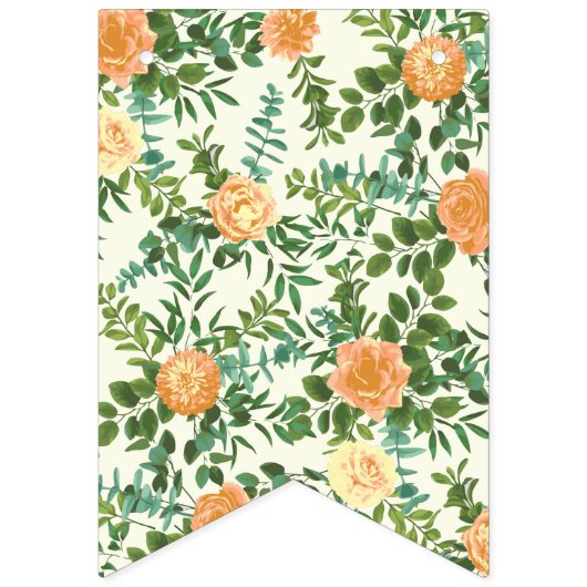 Peach Ivory Wedding  Roos Vlaggetjes (Eerste vlag)