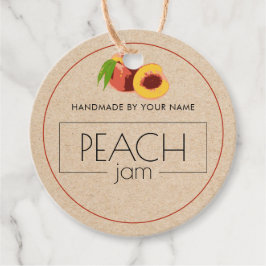 Peach jam Custom Product Label Hang Labels