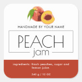 Peach Jam Product Label Sticker Packaging (Voorkant)