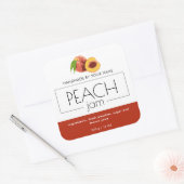 Peach Jam Product Label Sticker Packaging (Envelop)