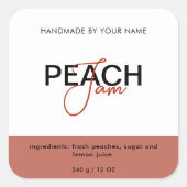 Peach Jam Product Label Sticker Packaging (Voorkant)