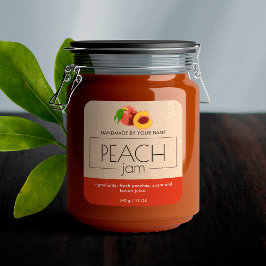 Peach Jam Product Label Sticker Packaging