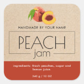 Peach Jam Product Label Sticker Packaging (Voorkant)